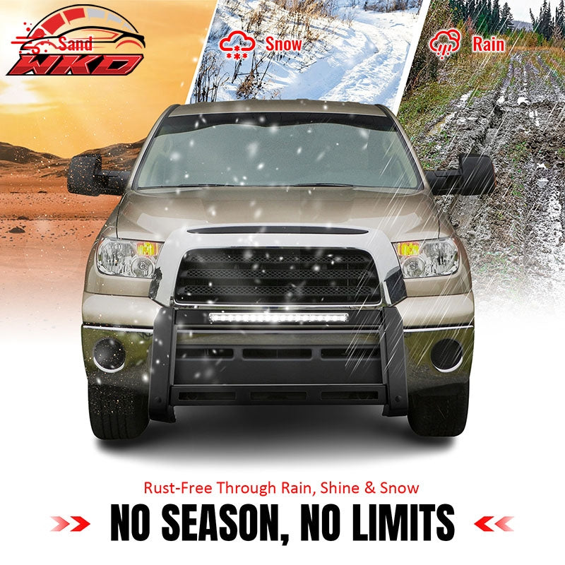 Fits 07-21 Toyota Tundra 08-22 Sequoia Bull Bar Bumper Grille Guard W/LED Light