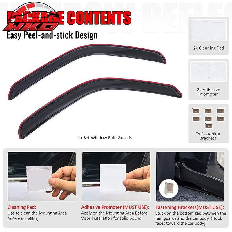 Fits 00-06 Toyota Tundra Standard Cab Window Visor In-Channel Sun Rain Guard 2PC