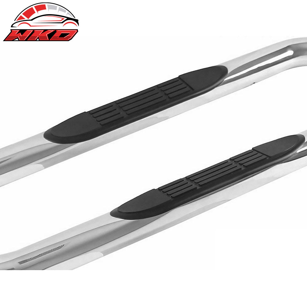 Fits 07-21 Toyota Tundra Double Cab Round Nerf Bars Side Step Running Boards