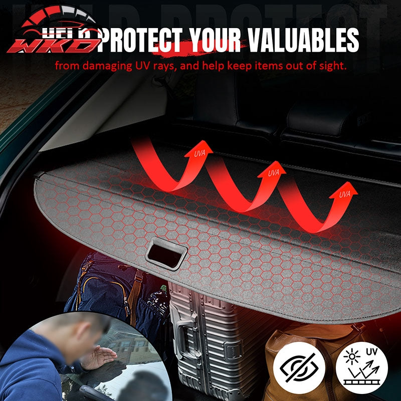 Fits 24-26 Traverse Acadia Enclave Carbon Fiber Texture Cargo Cover+3D Trunk Mat