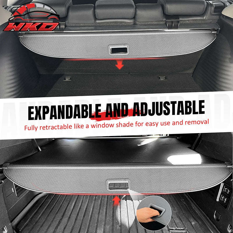 Fits 24-26 Traverse Acadia Enclave Carbon Fiber Texture Cargo Cover+Backrest Mat