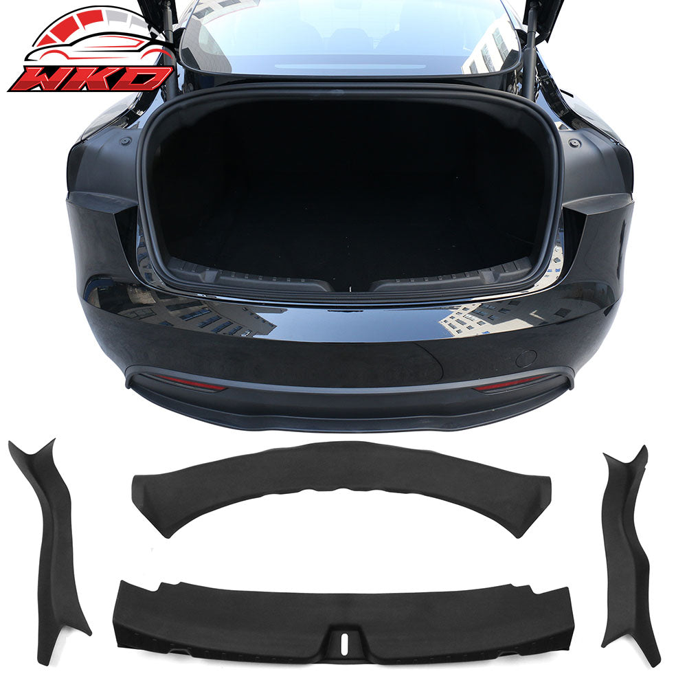 Fits 24-25 Tesla Model 3 Highland 4PCS TPE Rear Trunk Guard Protector Sill Plate
