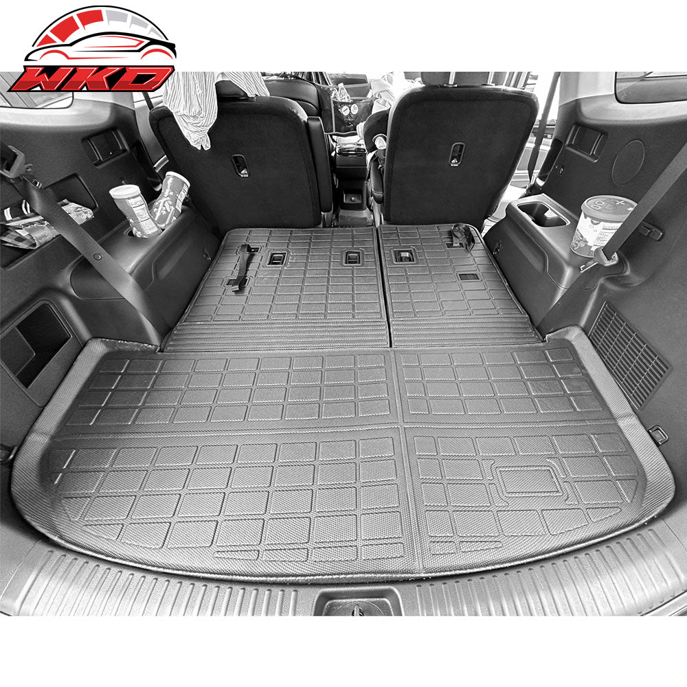 Fits 20-25 Kia Telluride Trunk Mat w/ Backrest Mats Seat Cover Protector - TPE