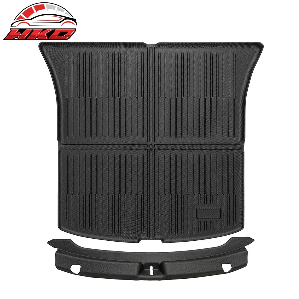 Wholesale 26 Tesla Model Y Juniper 5 Seat TPE Rear Bumper Protector + Cargo Trunk Mat
