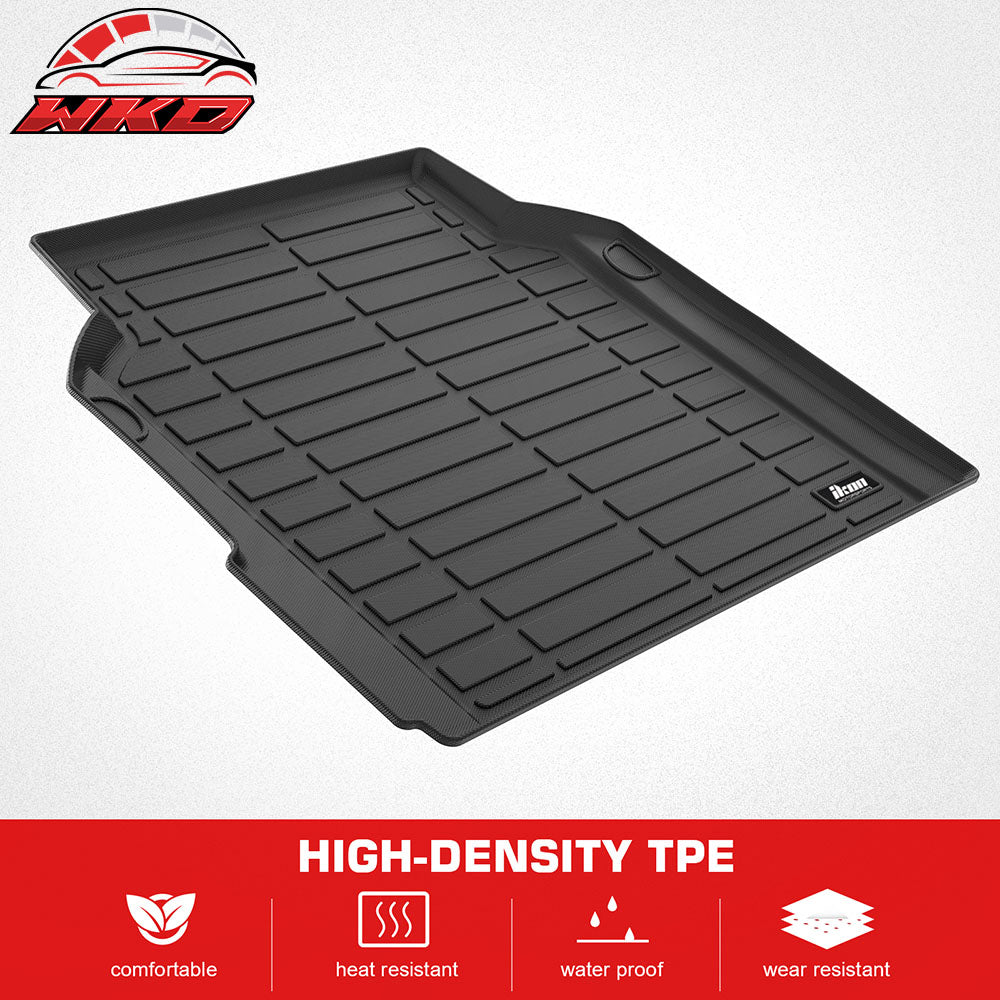 Fits 17-25 Alfa Romeo Giulia TPE All Weather Rear Cargo Liners Trunk Tray Mats