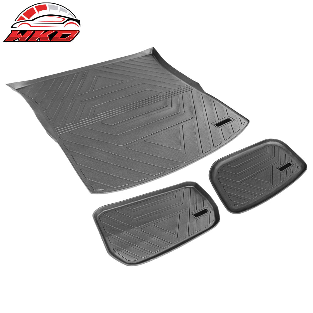 Fits 20-25 Tesla Model Y All Weather Trunk Mats Storage Cargo Liner TPE - 3PCS