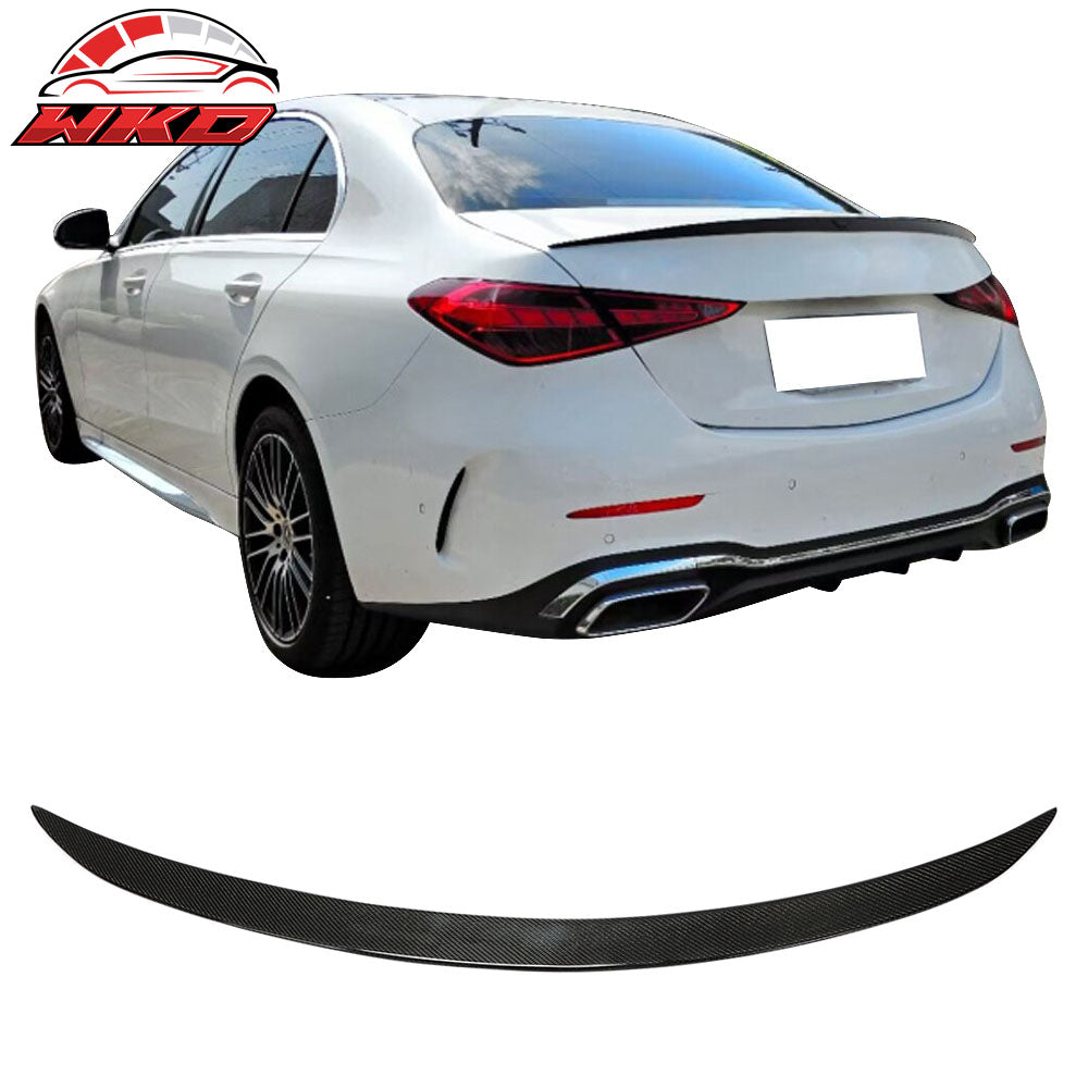 Fits 22-25 Benz W206 C-Class Sedan 4Dr AMG Style Trunk Spoiler Carbon Fiber CF