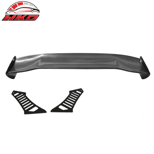 Universal 56" Inch GT Style 3D Carbon Fiber Trunk Spoiler V3 Side Plates + Legs | Wholesale