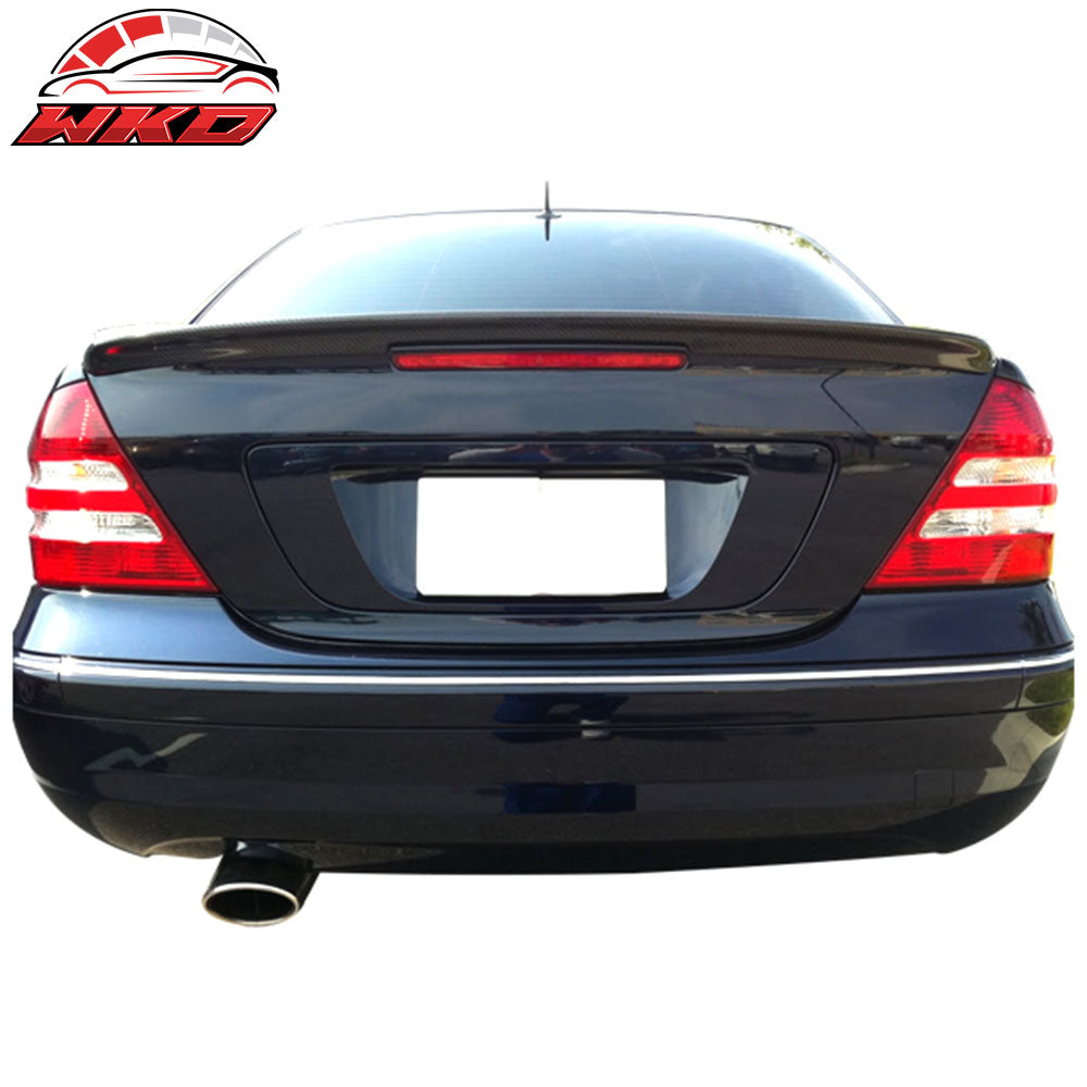 Fits 01-07 Benz C-Class W203 Sedan D Style Carbon Fiber (CF) Trunk Spoiler Wing