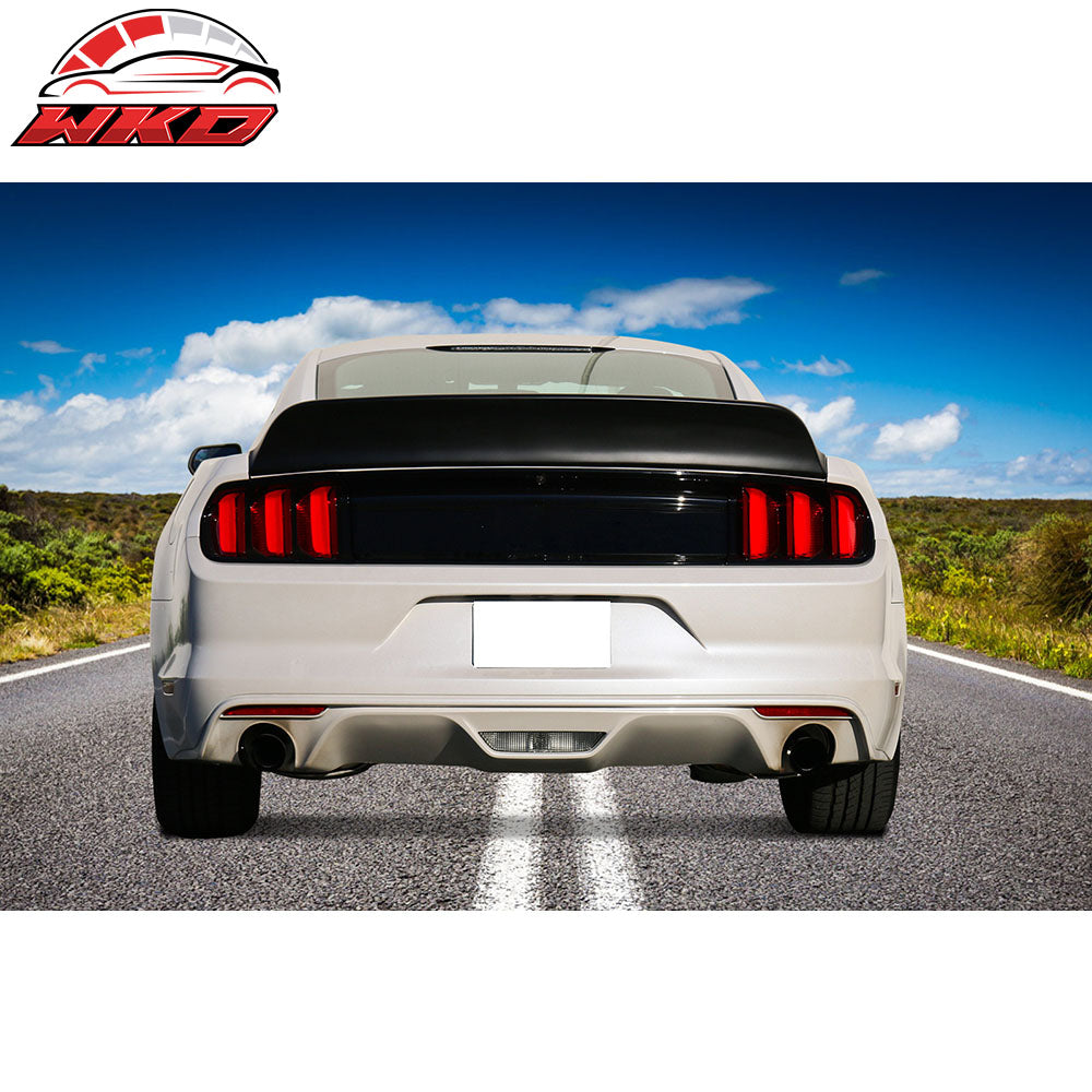 Fits 15-23 Ford Mustang Coupe IKON Style Matte Black Duckbill Trunk Spoiler PP