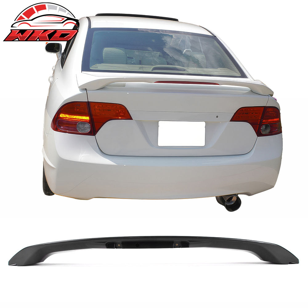 Fits 06-11 Honda Civic 8th Sedan OE Style Trunk Spoiler W/LED Light Unpainted
