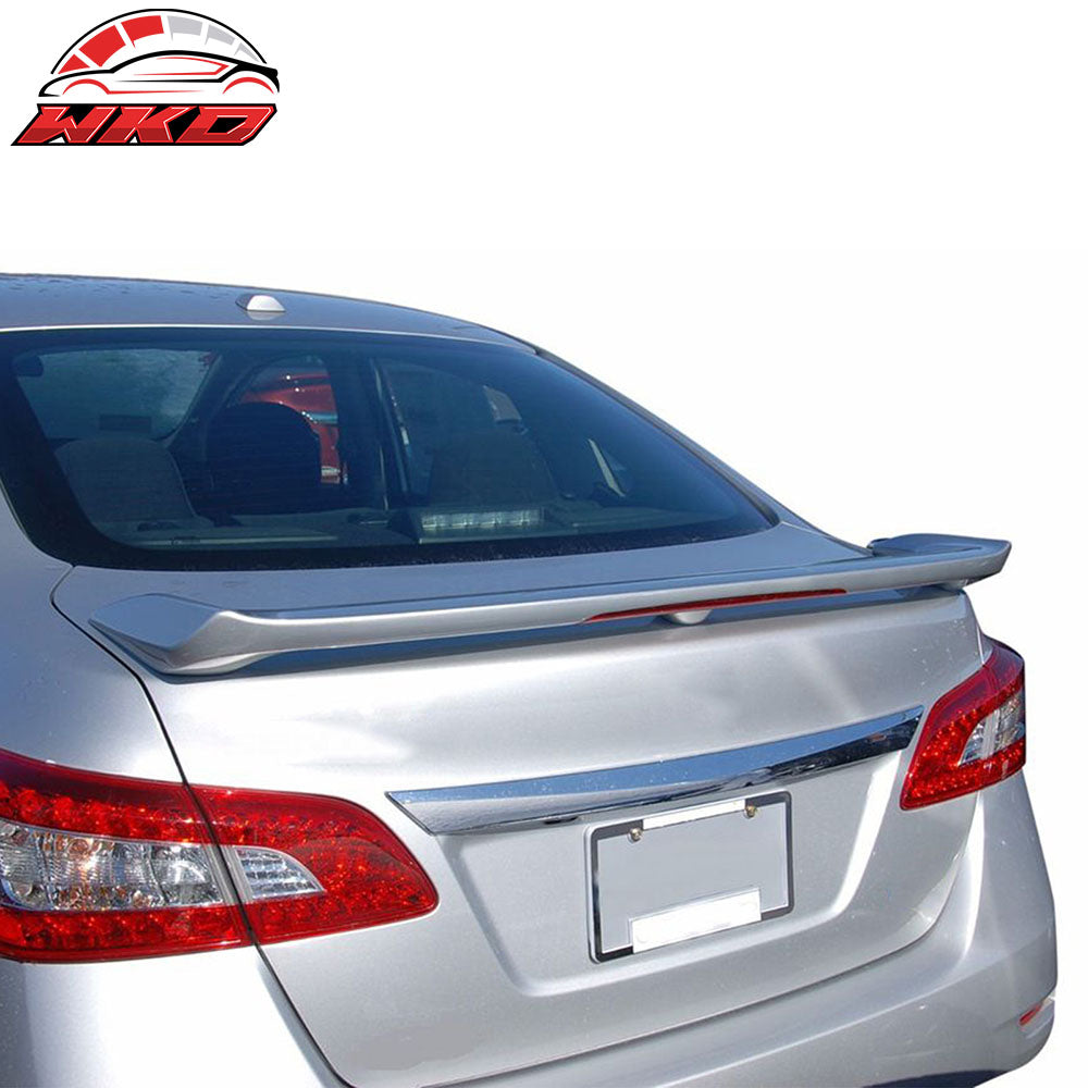 Fits 13-19 Nissan Sentra Sedan OE Style Matte Black Trunk Spoiler & LED Light
