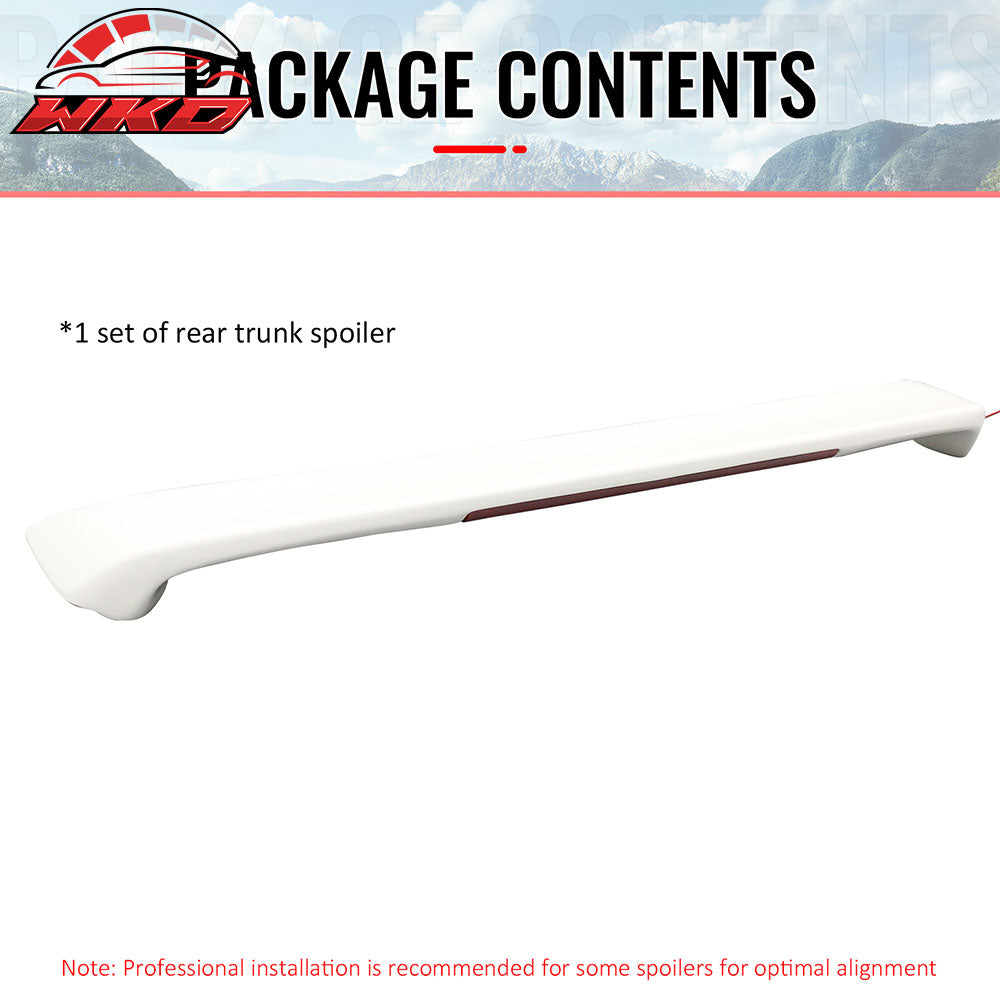 Fits 93-01 Subaru Impreza Sedan Coupe Trunk Spoiler W/LED Light Painted #White