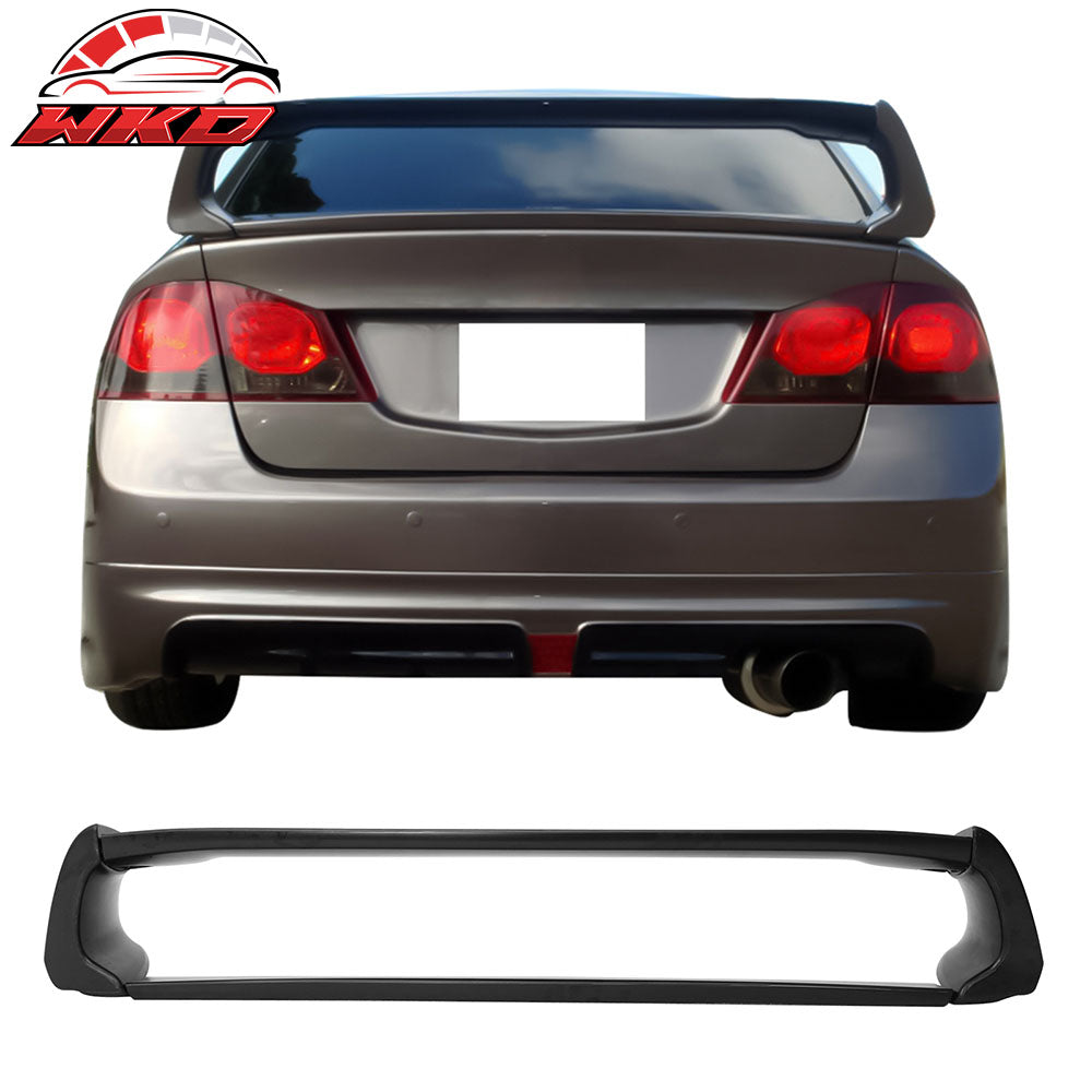 Fits 06-11 Honda Civic Sedan Mugen Style Rear Trunk Spoiler Wing ABS Unpainted