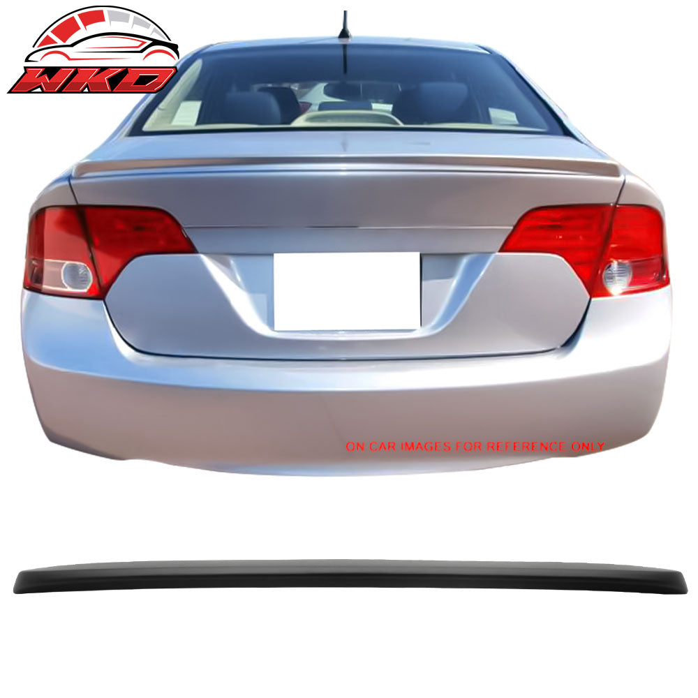 Fits 06-11 Honda Civic 4Dr Sedan OE Factory Style Trunk Spoiler ABS Matte Black
