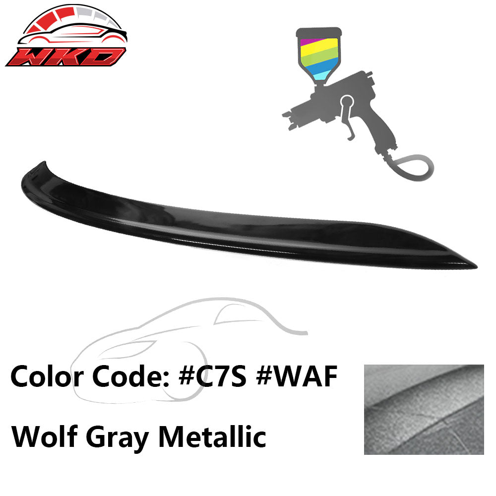 Fits 21-24 Kia K5 OE Style #C7S, WAF Wolf Gray Metallic Rear Trunk Spoiler ABS