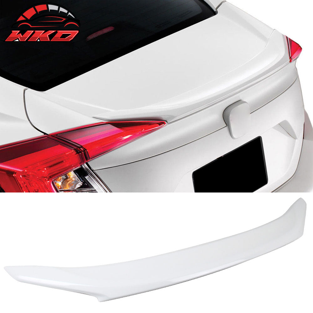 16-21 Honda Civic X Sedan OE Trunk Spoiler Painted White Orchid Pearl # NH788P