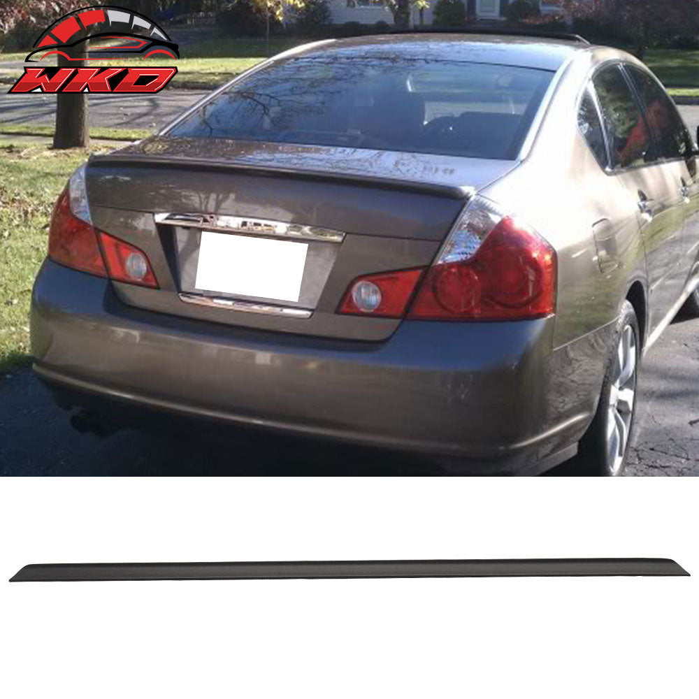 Fits 05-10 Infiniti M35 M45 Unpainted Black Trunk Spoiler PU Flexible