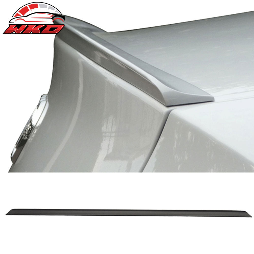 Fits 09-12 Audi A4 B8 Unpainted Black Trunk Spoiler - PUF
