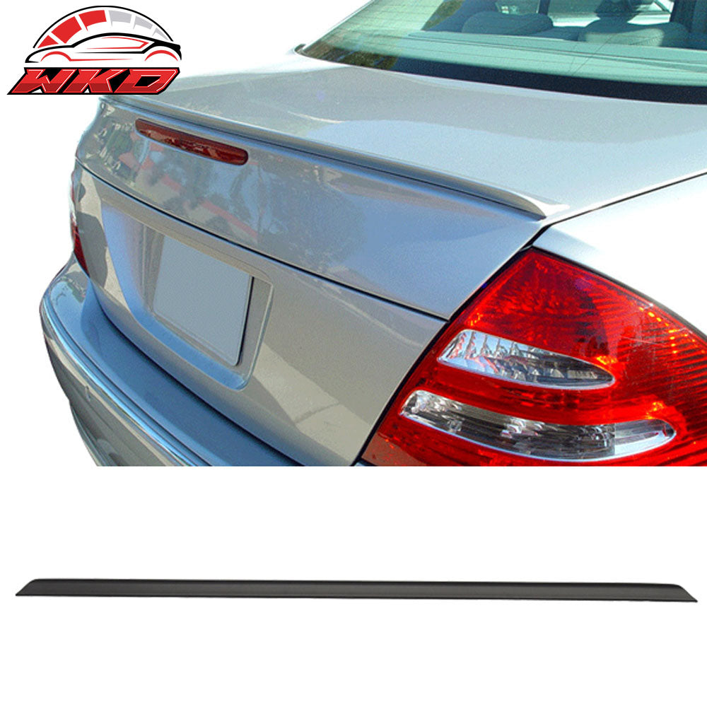 Fits 86-95 Mercedes-Benz E Class W124 Unpainted Black Trunk Spoiler - PUF