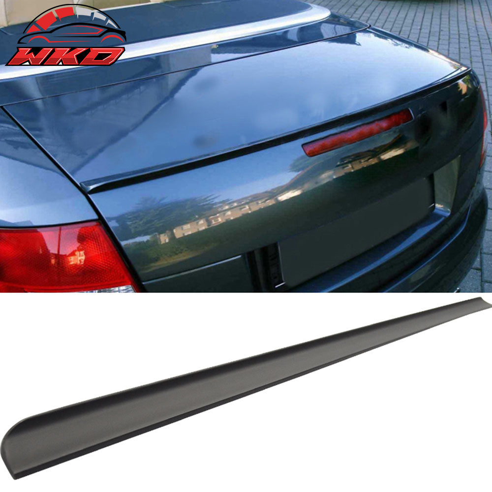 Fits 03-08 Audi A8 4E PV Style PU Flexible Trunk Spoiler Wing - Unpainted Black