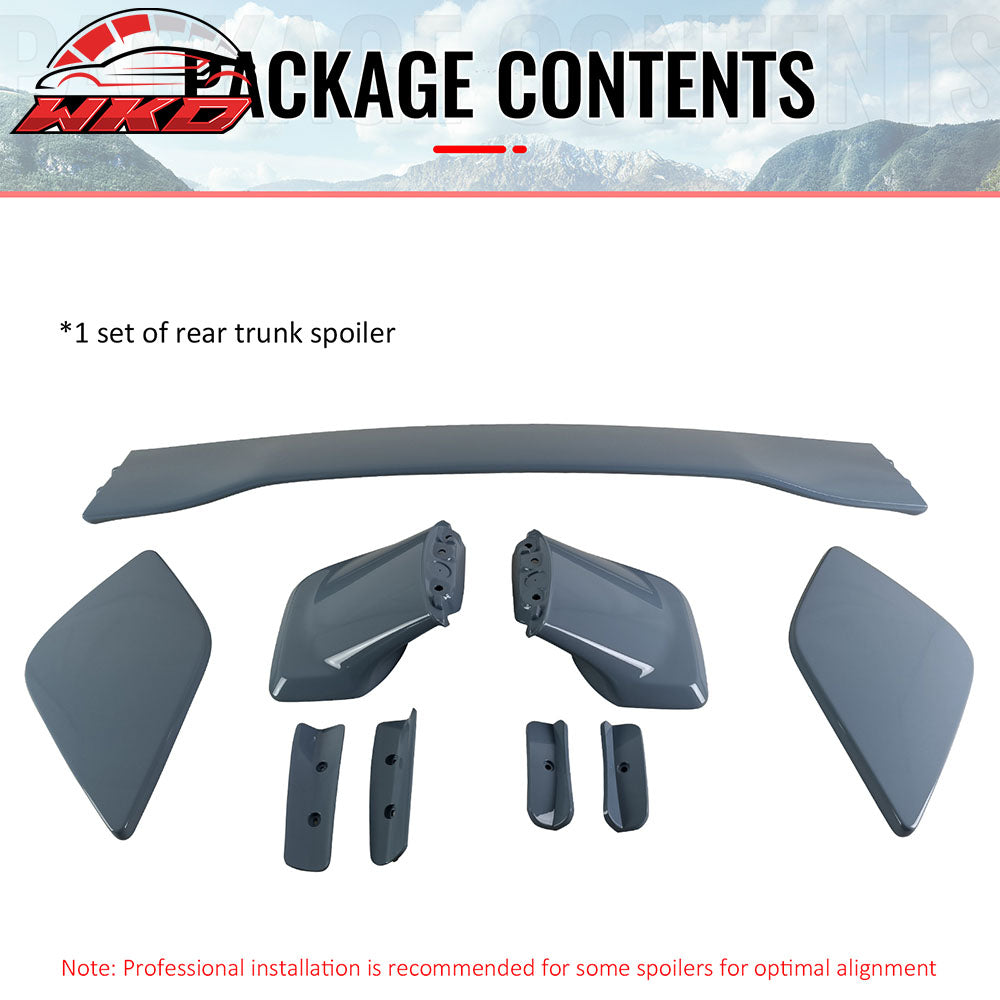 Fit 12-16 Subaru Impreza 15-21 WRX STI Style Trunk Spoiler Painted #PAF Gray 5PC