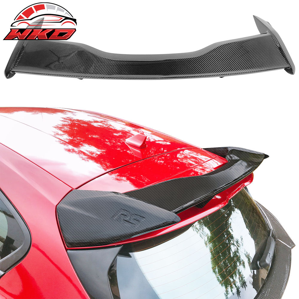 Fits 18-20 Ford Focus Hatchback RS Style Rear Trunk Spoiler Wing Carbon Fiber