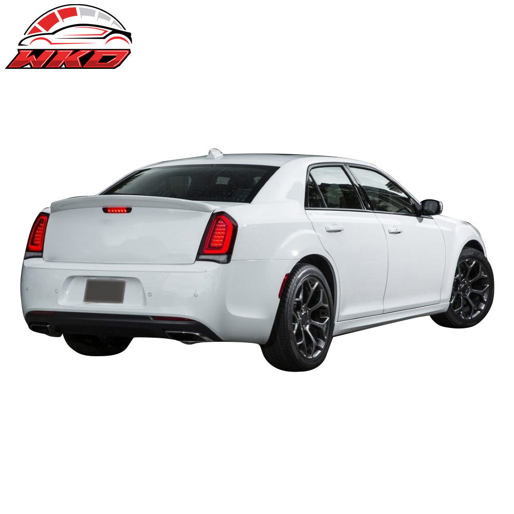 Fits 11-23 Chrysler 300 300C 300S Trunk Spoiler Matte Black ABS Rear Deck Wing