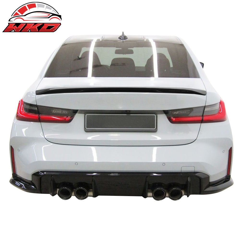 Fits 21-26 BMW G80 M3 Trunk Spoiler M Performance Style Rear Wing Gloss Black