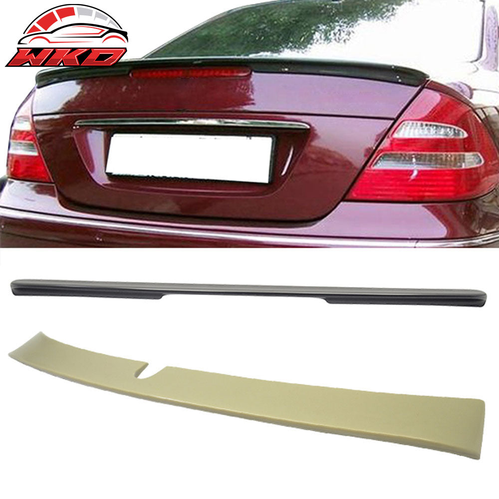Fits 08-14 Benz W204 Sedan B Type Trunk & OE Roof Wing Painted #650 Cirrus White