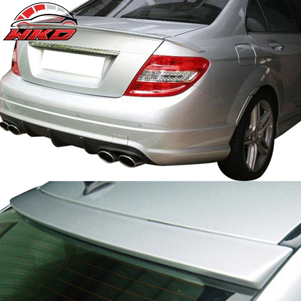 Fits 08-14 W204 B Type Trunk & OE Roof Wing Painted #775 Iridium Silver Metallic