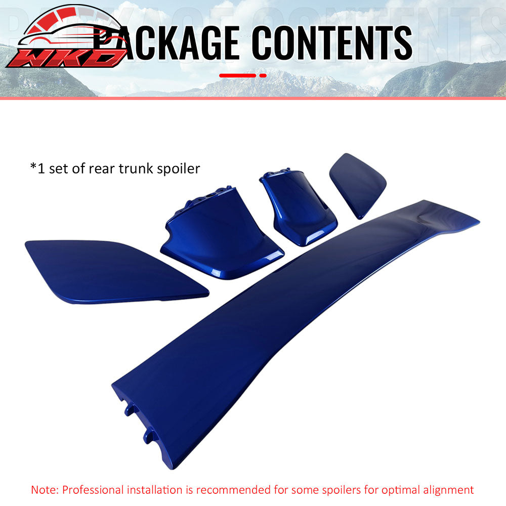 Fits 22-25 Subaru WRX 5th VB STI Style Rear Trunk Spoiler Painted #K7X Blue 5PCS