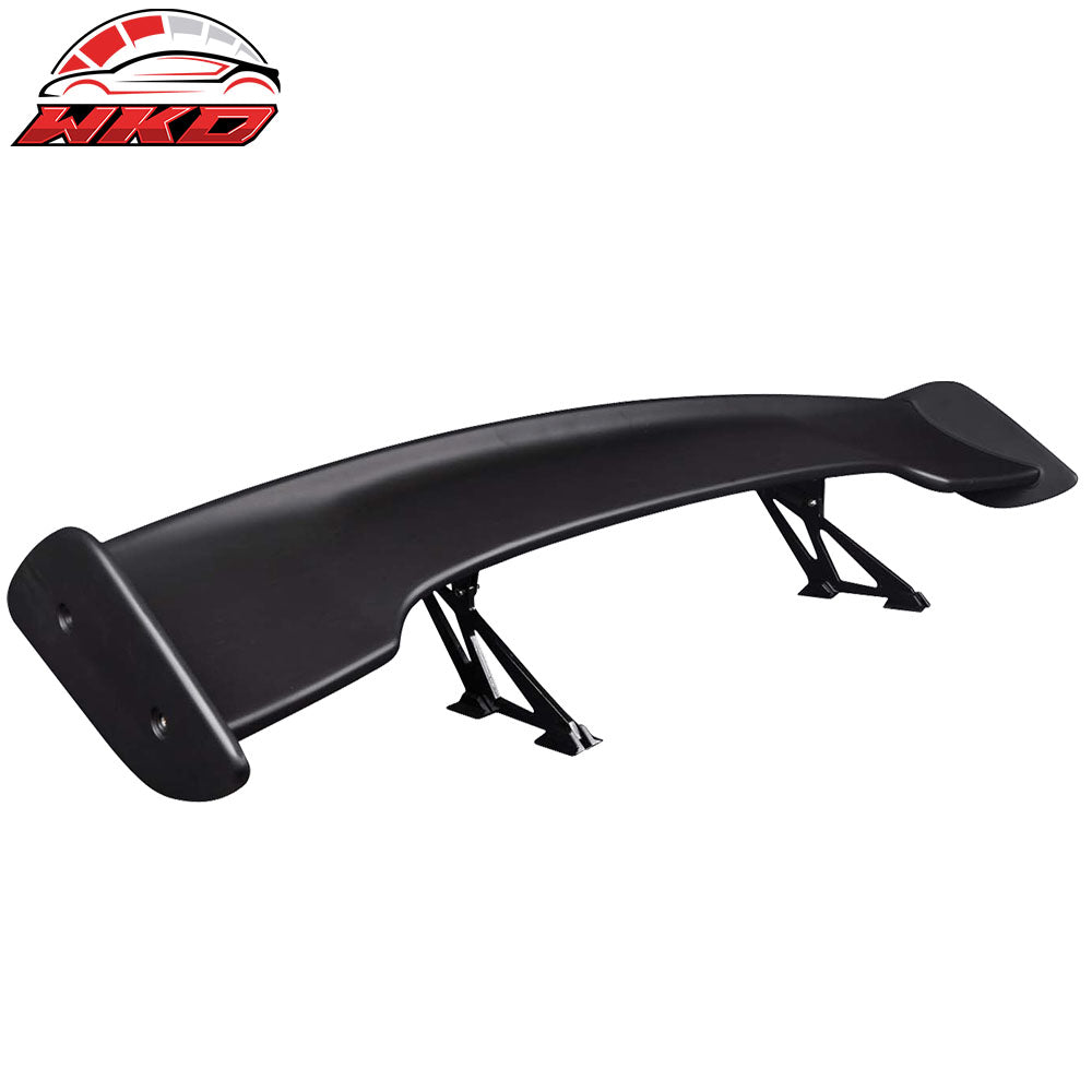 Universal Fit 57 Inch GT Type Adjustable Trunk Spoiler Unpainted Black - ABS