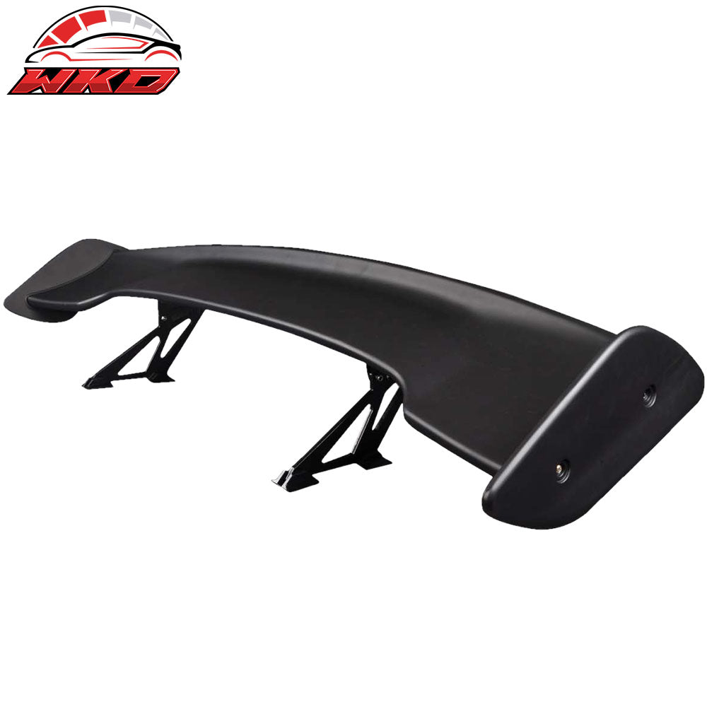 Universal Fit 57 Inch GT Type Adjustable Trunk Spoiler Unpainted Black - ABS