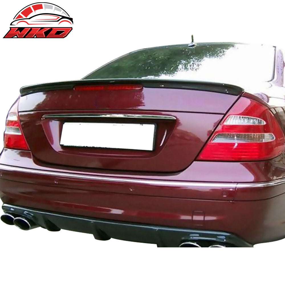 Fits 03-09 Benz W211 E Class Sedan AMG Style Rear Trunk Spoiler Wing Unapinted