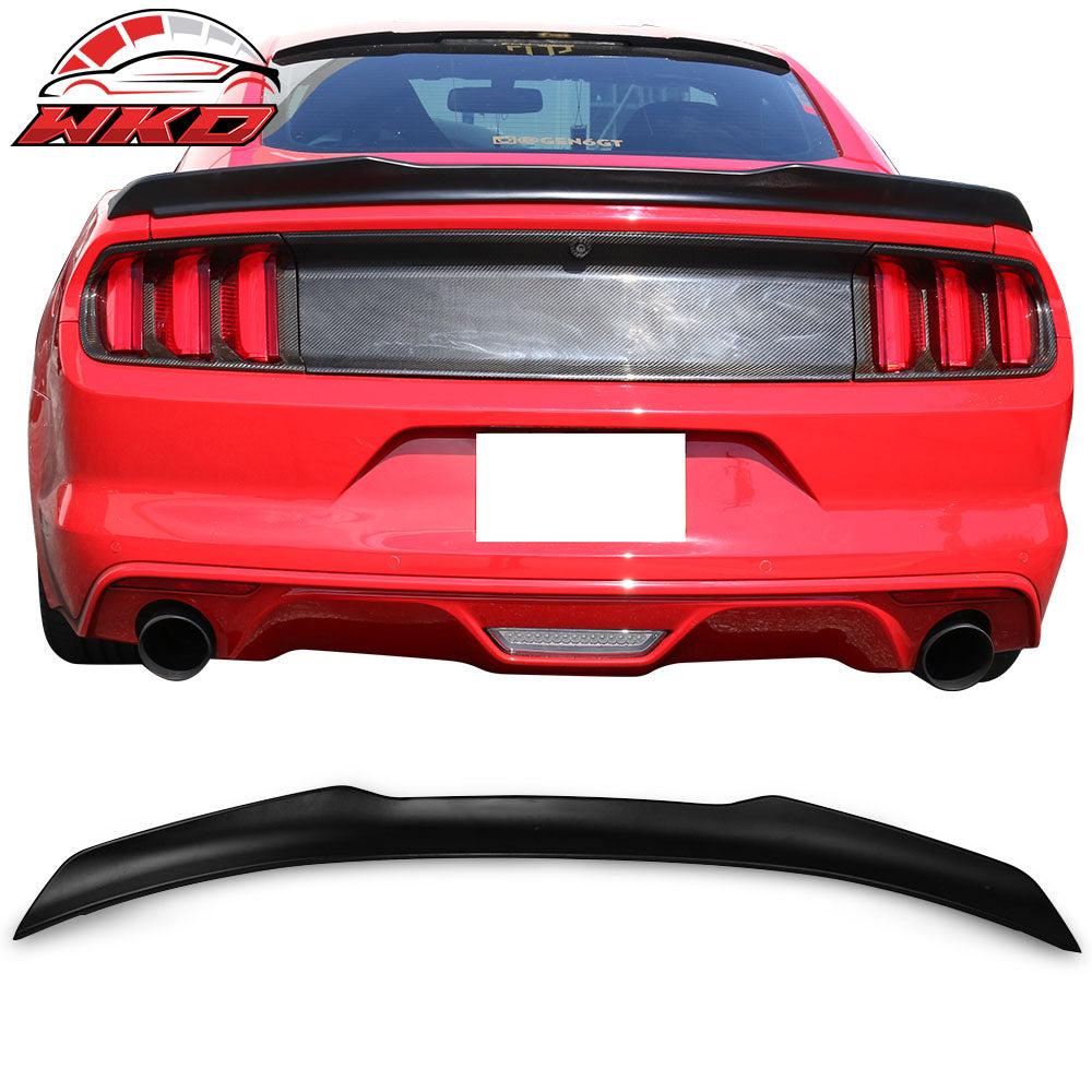 Fits 15-23 Ford Mustang Coupe 2-Door H Style Rear Trunk Lid Spoiler Wing Lip ABS