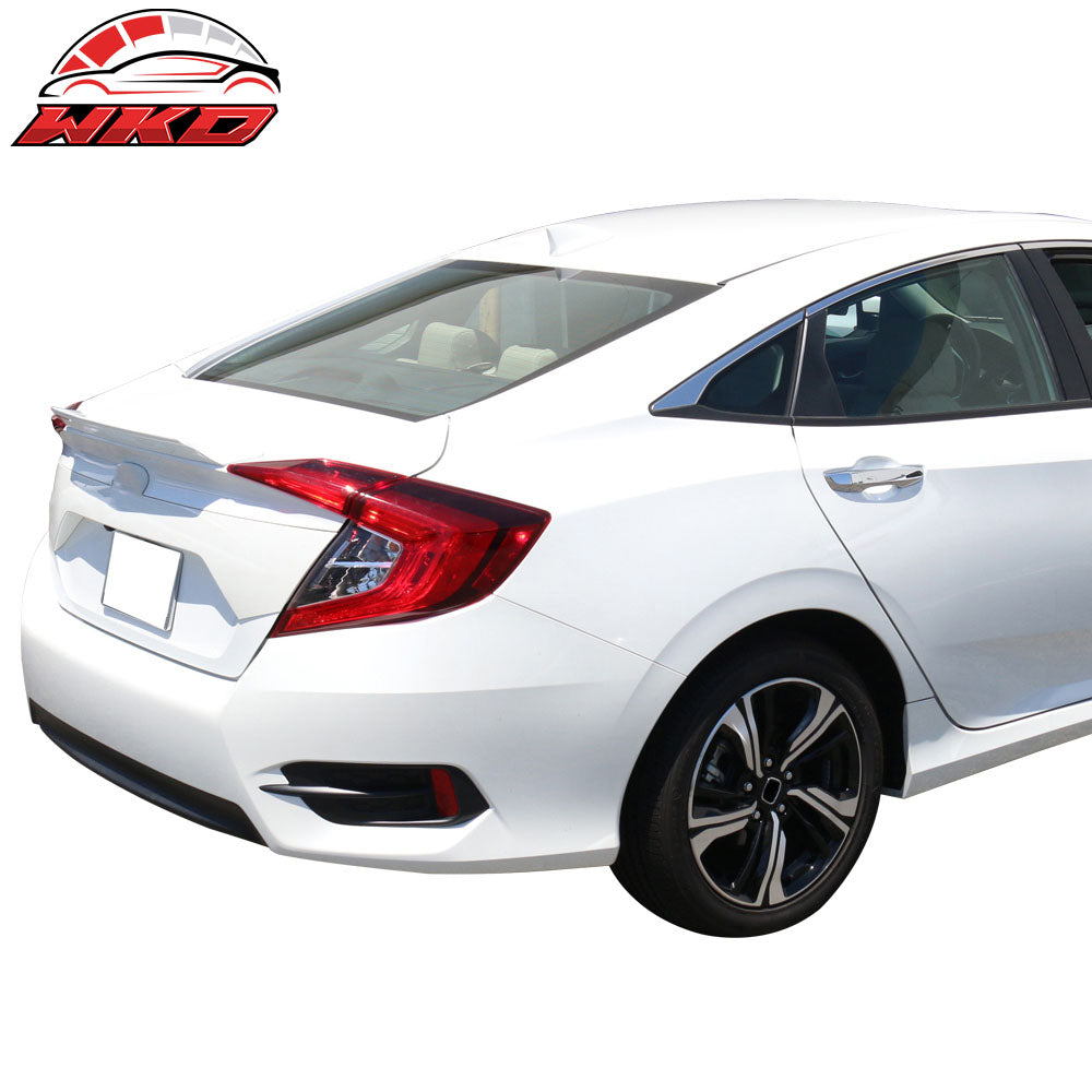 Fits 16-21 Honda Civic X 10th FC IKON Trunk Spoiler ABS Unpainted