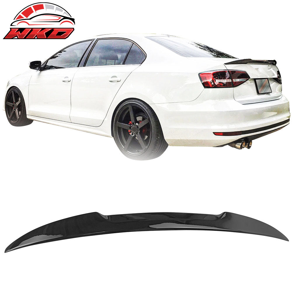 Fits 11-18 Volkswagen Jetta MK6 Sedan V Style Trunk Spoiler Painted #L041 Black