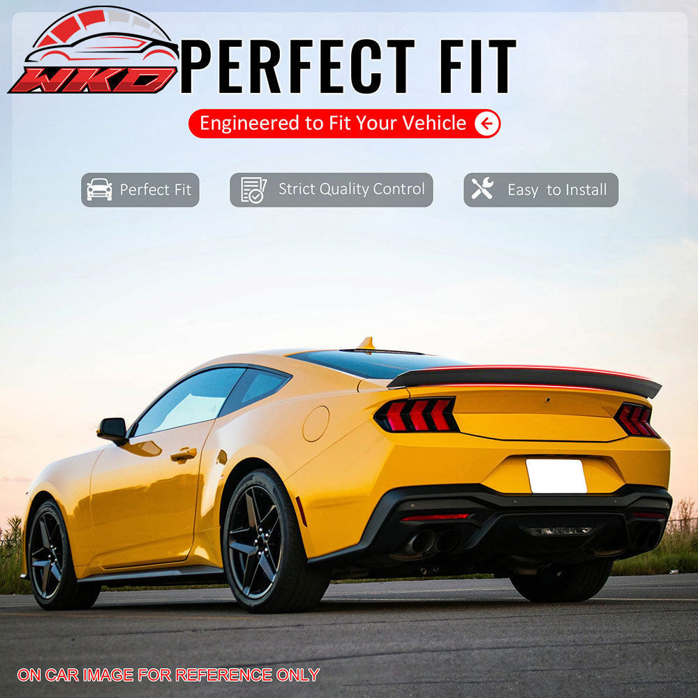 Fits 24-26 Ford Mustang S650 7th Gen R Style Rear Trunk Spoiler Wing Matte Black