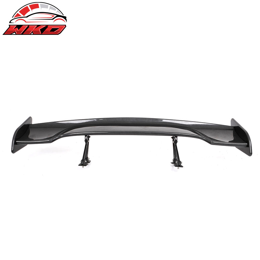 Universal 57" JDM GT Style Racing Rear Trunk Spoiler Wing ABS Carbon Fiber Print