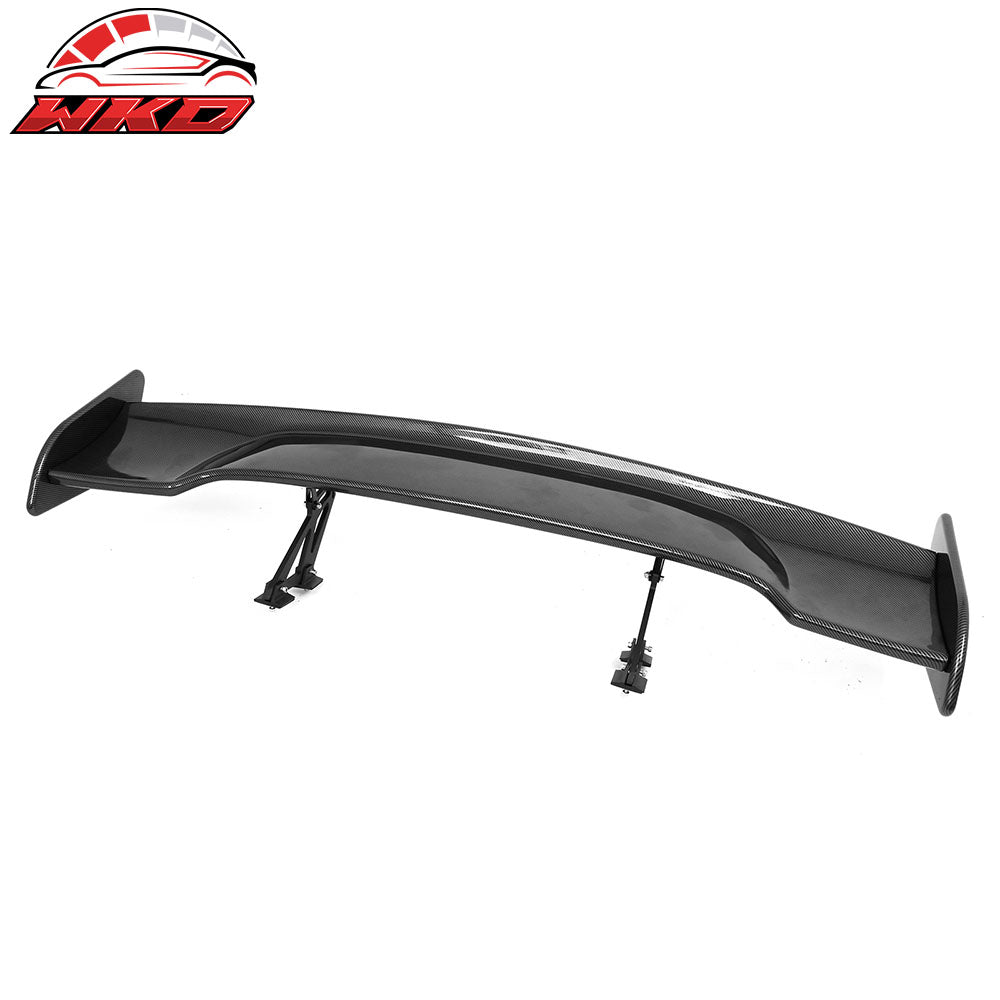 Universal 57" JDM GT Style Racing Rear Trunk Spoiler Wing ABS Carbon Fiber Print