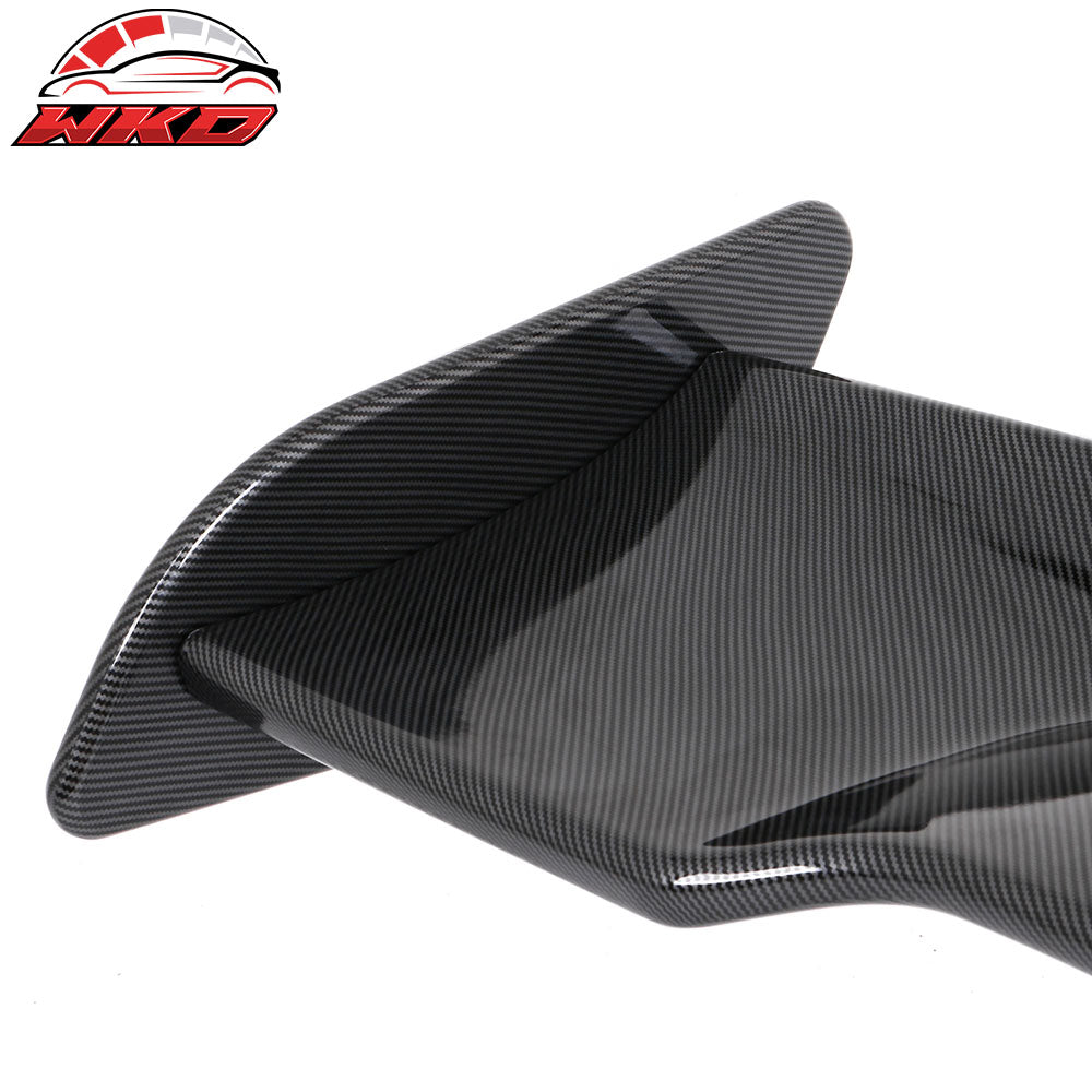 Universal 57" JDM GT Style Racing Rear Trunk Spoiler Wing ABS Carbon Fiber Print