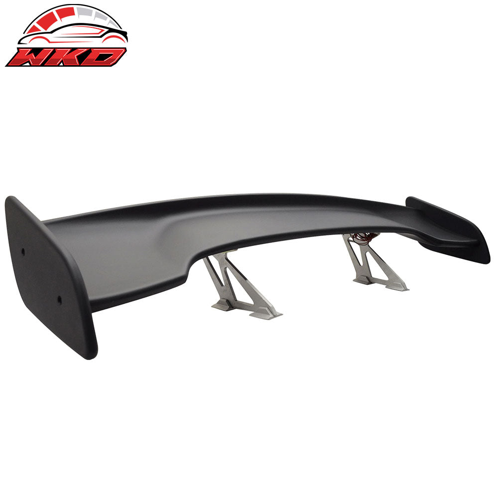 Universal Adjustable 57 Inch GT Trunk Spoiler Wing LED Brake Light Unpainted ABS
