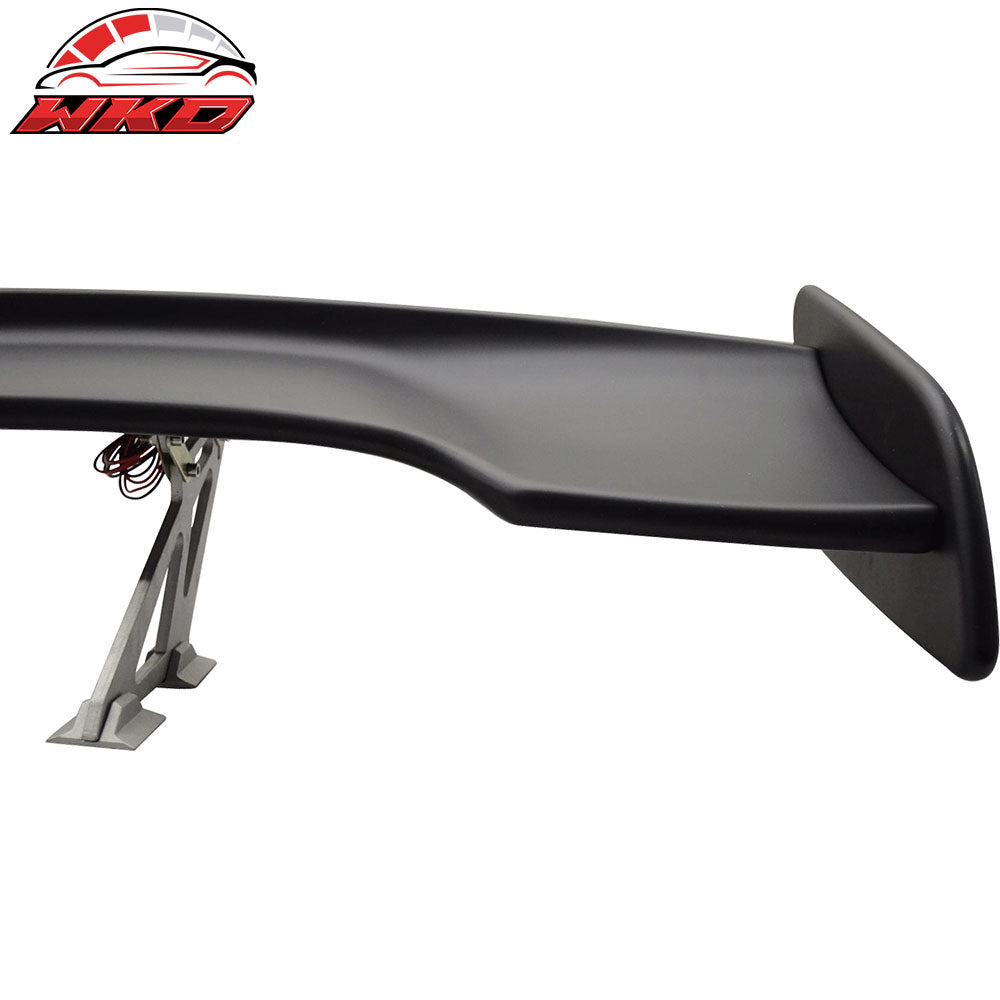 Universal Adjustable 57 Inch GT Trunk Spoiler Wing LED Brake Light Unpainted ABS