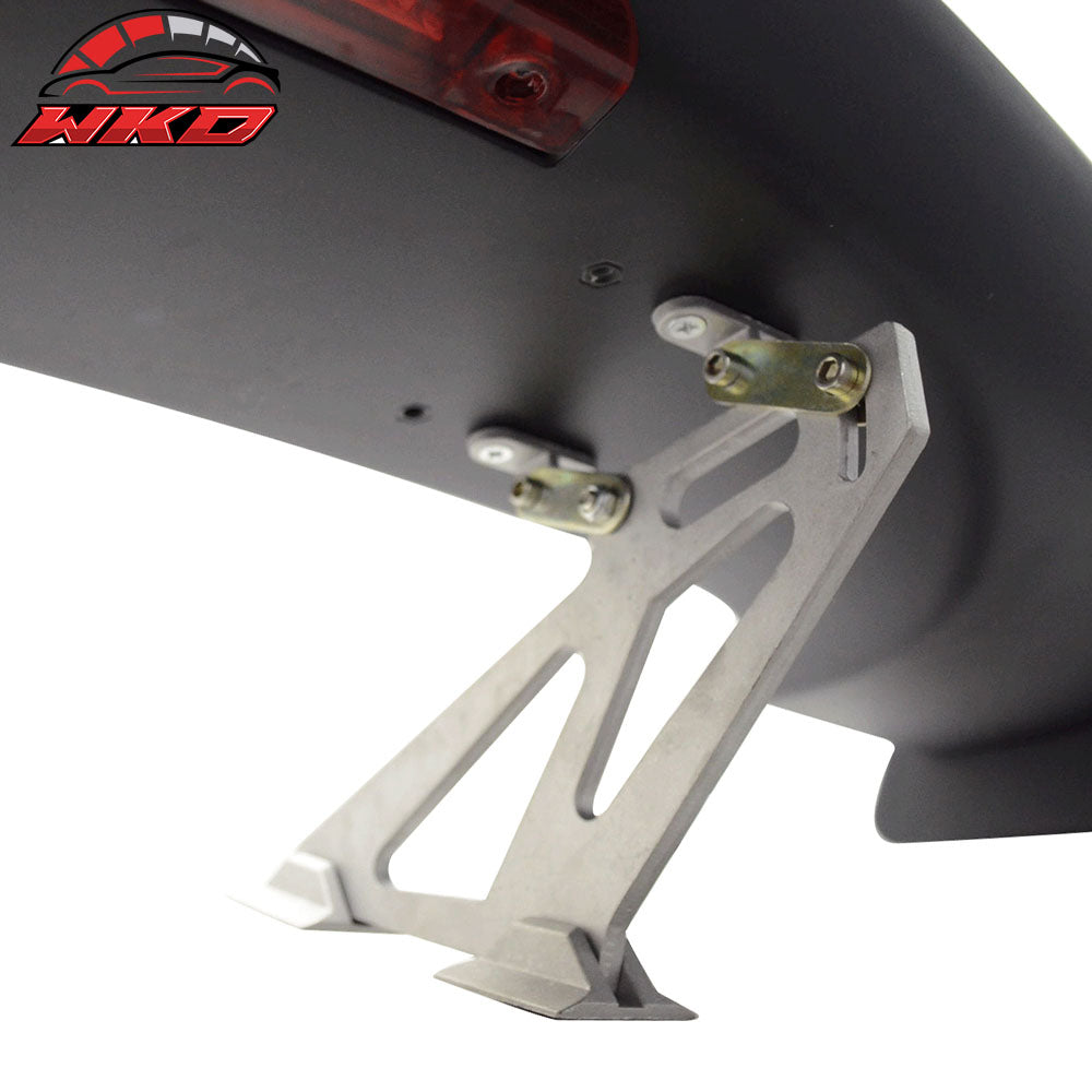 Universal Adjustable 57 Inch GT Trunk Spoiler Wing LED Brake Light Unpainted ABS