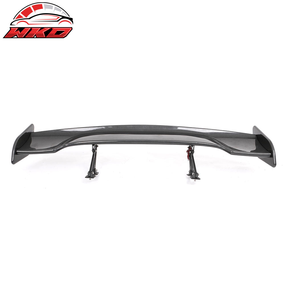 57 Inch GT Trunk Spoiler Wing & LED Brake Light Carbon Fiber Print ABS | Wholesale