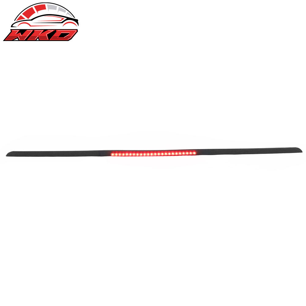 35" PU Rear Trunk Lip Spoiler Wing Tail M3 Style LED Brake Light