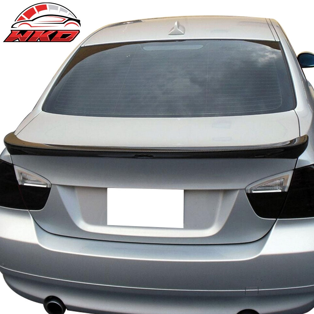 Fits 06-11 BMW E90 3 Series Sedan A Style Matte Black Rear Trunk Spoiler Wing