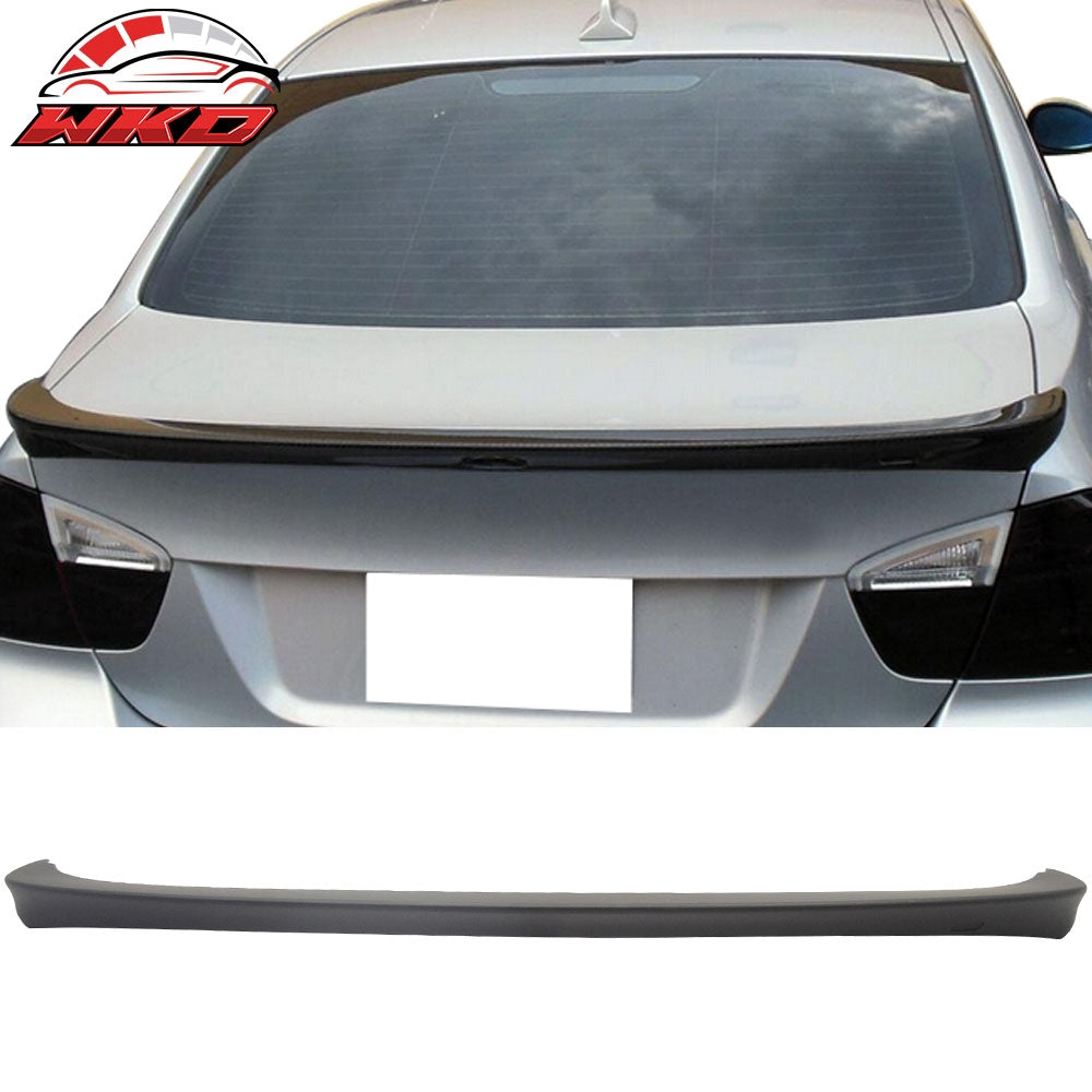 Fits 06-11 BMW E90 3 Series Sedan A Style Matte Black Rear Trunk Spoiler Wing