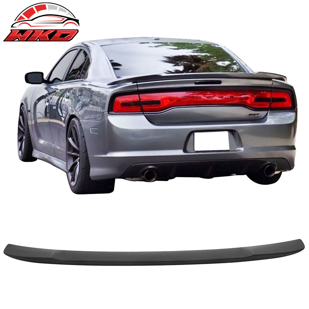 Fits 11-14 Dodge Charger SRT Style Rear Trunk Spoiler Wing Lip Matte Black ABS
